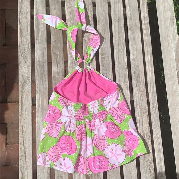 Lilly Pulitzer Girls Shell Print Halter Top - Picture 2 of 2